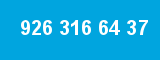 926 316 64 37 926 316 64 37
